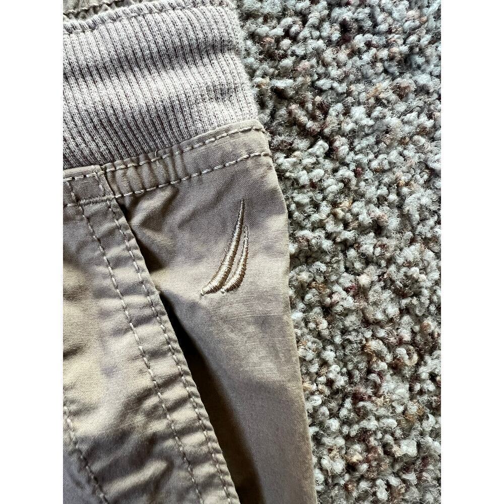 NWT Nautica Women's Cotton Roll-Tab Utility Pants, XXL, Tan, Elastic Waist - Picture 7 of 13
